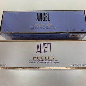 TWO boxes of Mugler 3-Pc. ANGEL & ALIEN Candle Gift Set